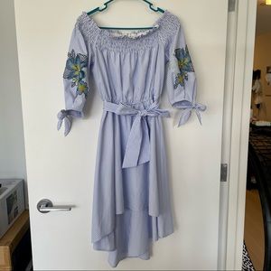 ASTR the Label High Low Off Shoulder Dress